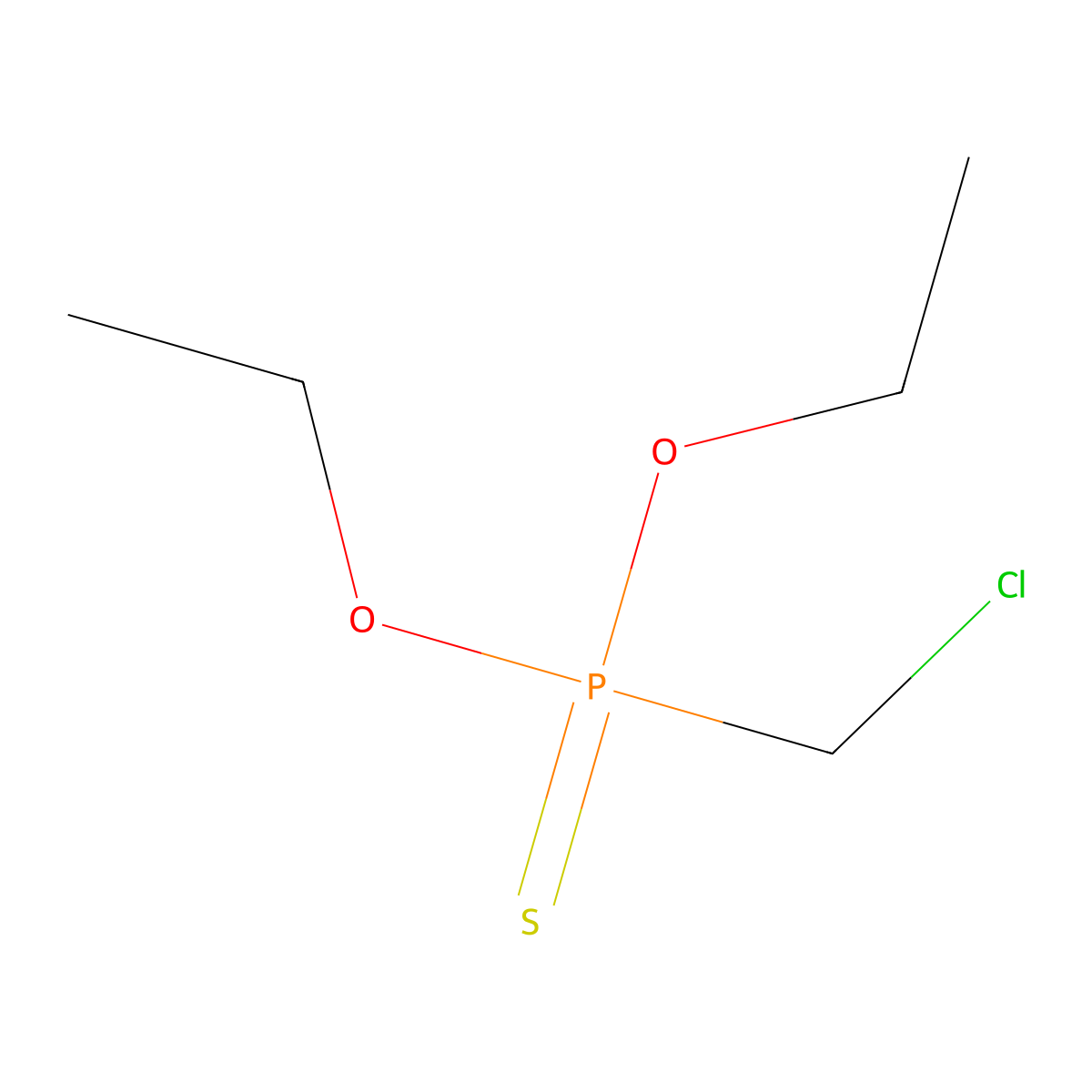 O,O-diethyl (chloromethyl)phosphonothioate molecular structure, CAS 66187-73-3