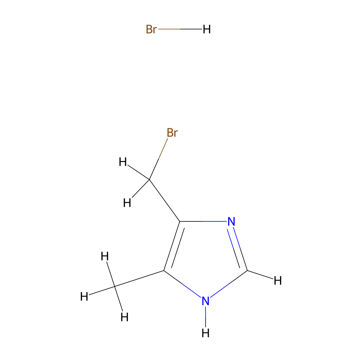 4-(Bromomethyl)-5-methyl-1H-imidazole hydrobromide molecular structure, CAS 66187-97-1