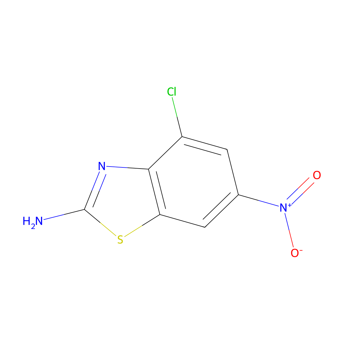 2-Amino-4-chloro-6-nitrobenzothiazole molecular structure, CAS 66188-30-5