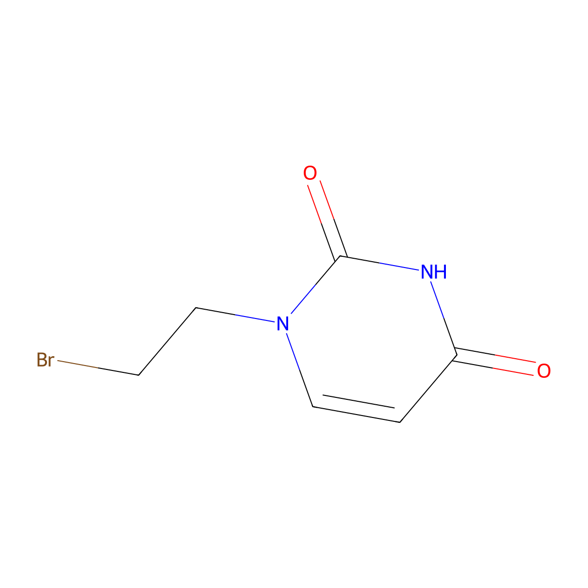 1-(2-Bromoethyl)pyrimidine-2,4(1H,3H)-dione molecular structure, CAS 66191-47-7