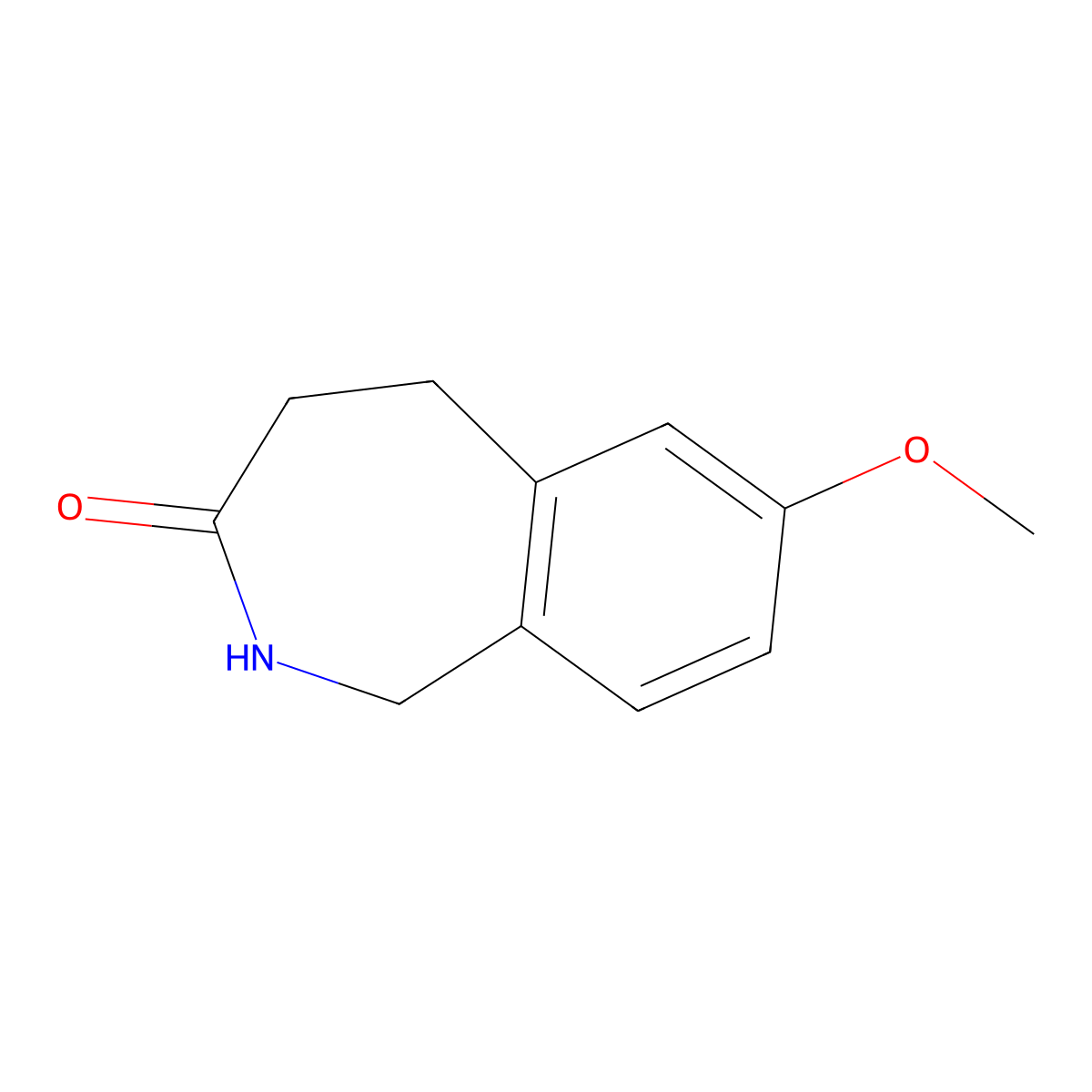 7-Methoxy-2,3,4,5-tetrahydro-1H-2-benzazepin-3-one molecular structure, CAS 66191-66-0