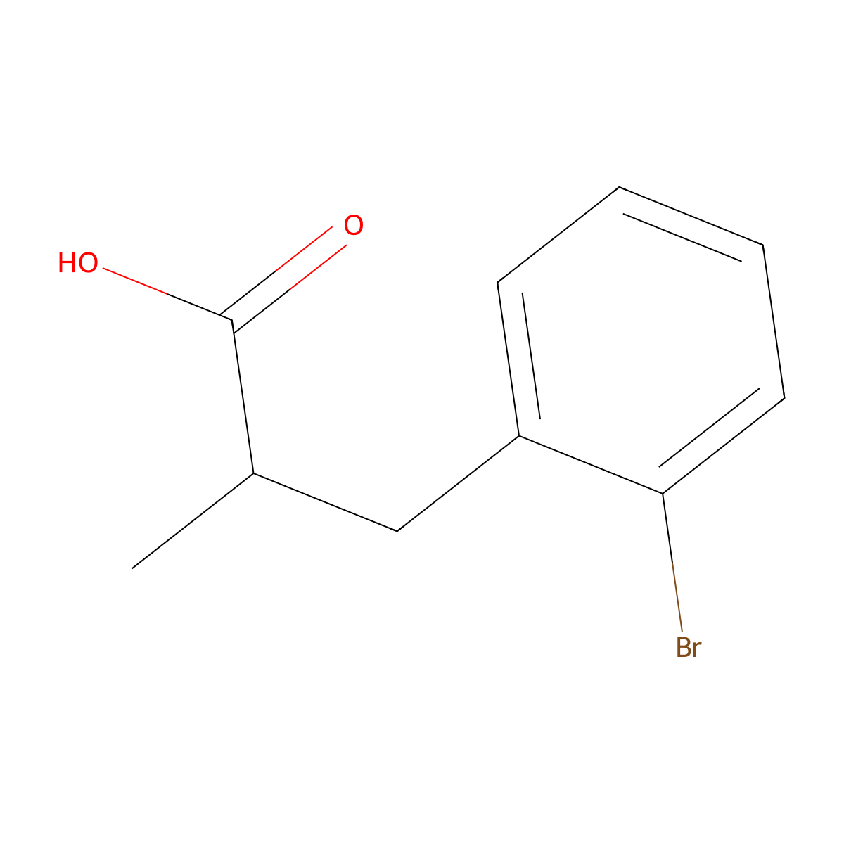 3-(2-Bromophenyl)-2-methylpropanoic acid molecular structure, CAS 66191-99-9