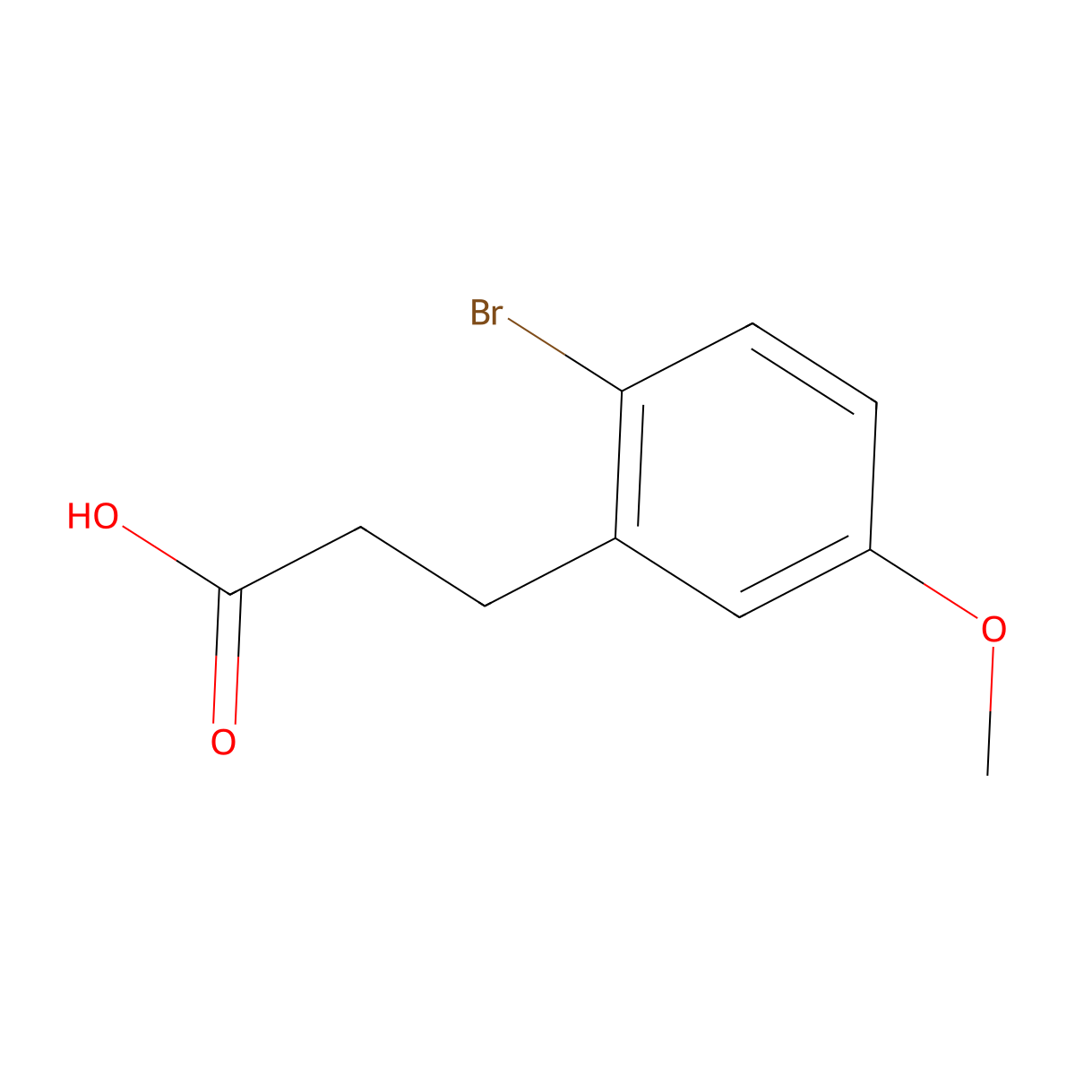 3-(2-Bromo-5-methoxyphenyl)propanoic acid molecular structure, CAS 66192-02-7
