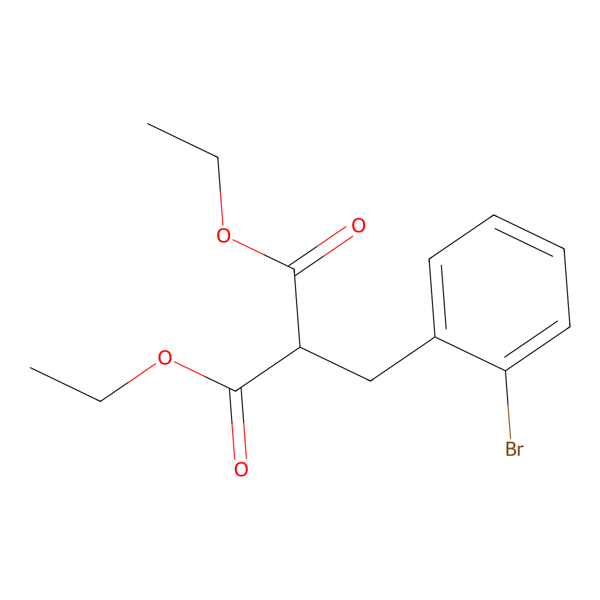 Diethyl 2-(2-bromobenzyl)malonate molecular structure, CAS 66192-11-8