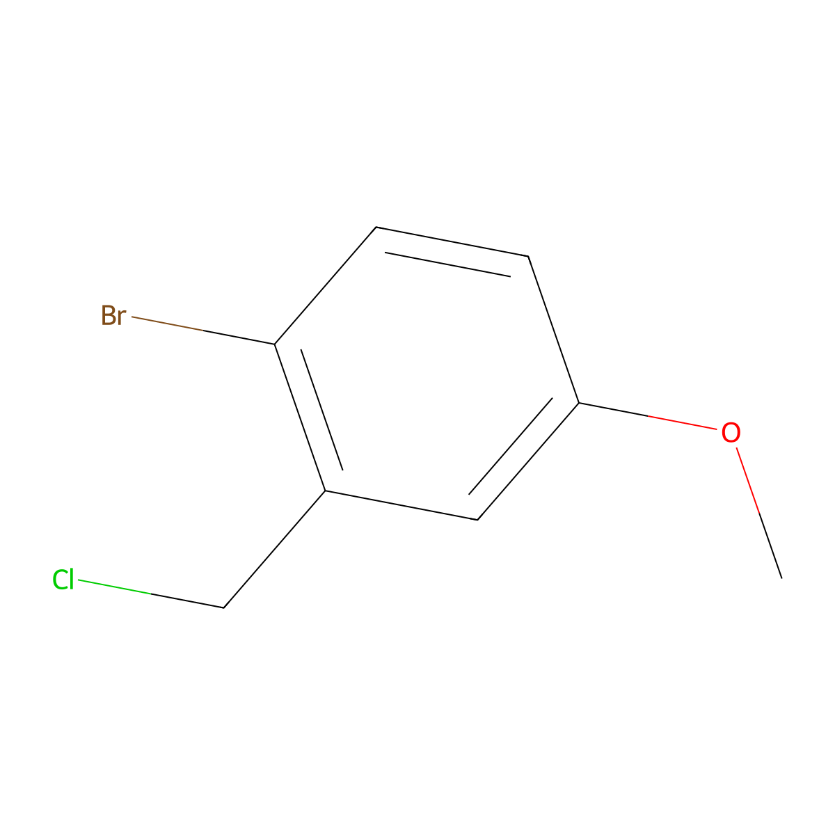 1-bromo-2-(chloromethyl)-4-methoxyBenzene molecular structure, CAS 66192-25-4