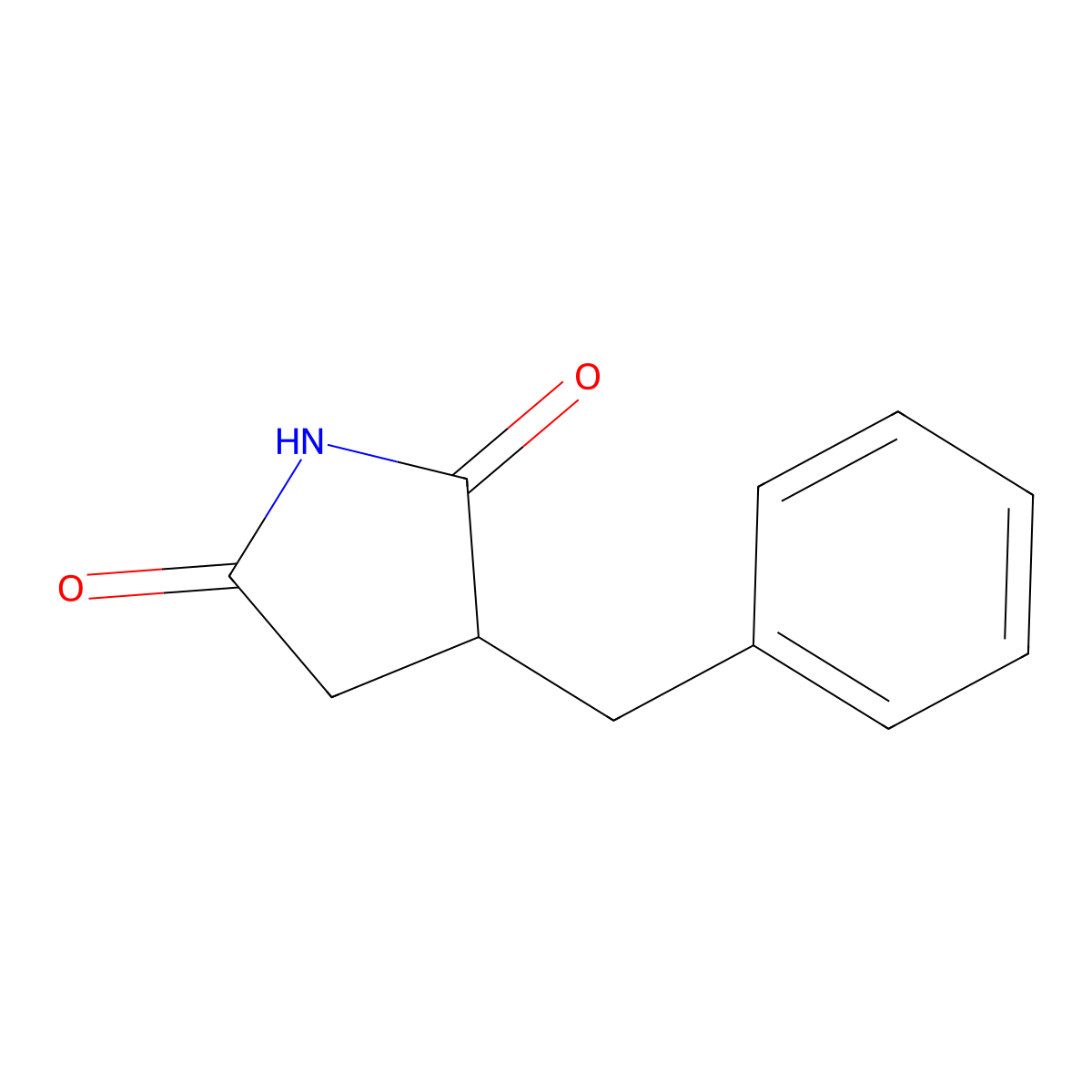 (+-)-3-Benzylsuccinimide molecular structure, CAS 66195-04-8