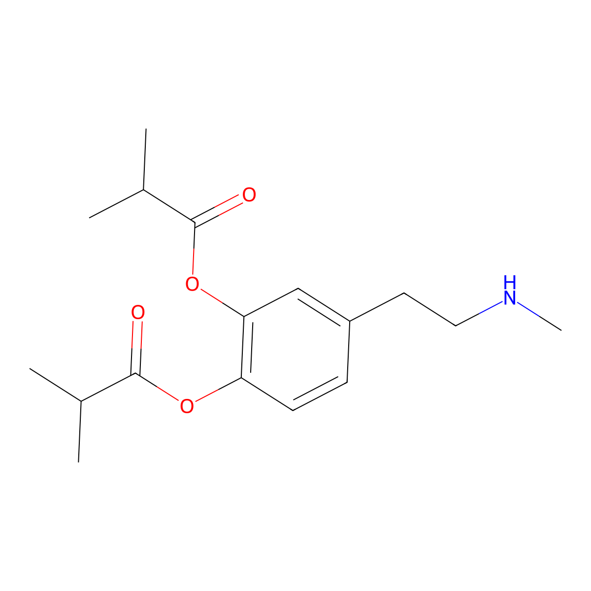 Ibopamine molecular structure, CAS 66195-31-1