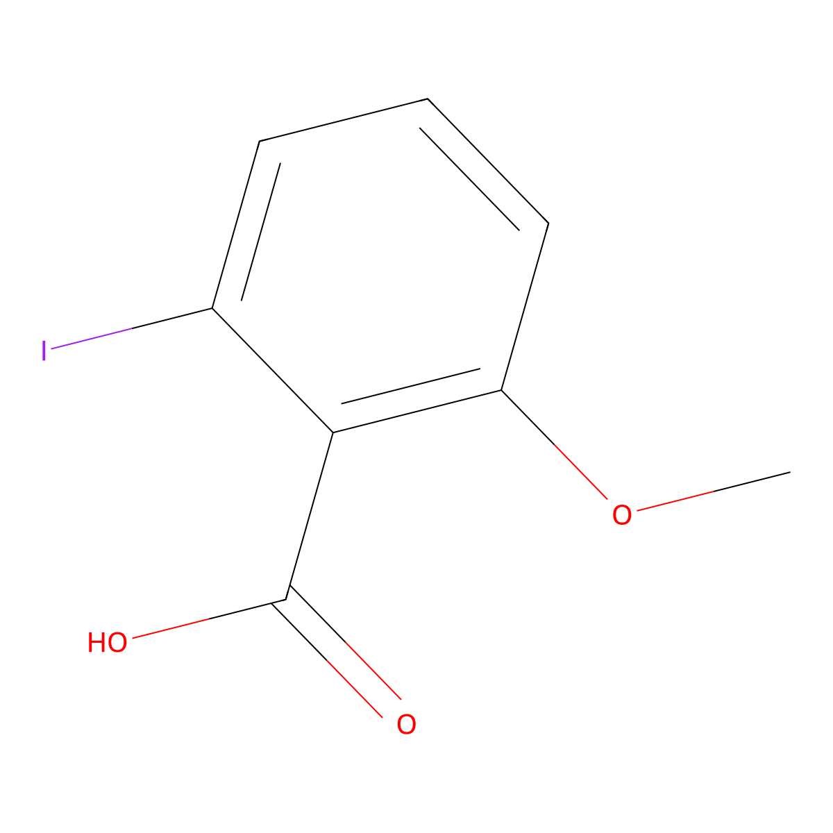 2-Iodo-6-methoxybenzoic acid molecular structure, CAS 66195-39-9