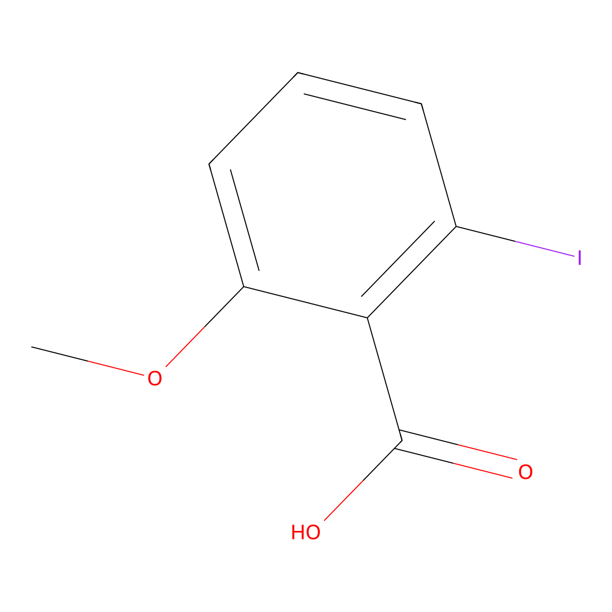 2-Iodo-6-methoxybenzoic acid molecular structure, CAS 66195-39-9