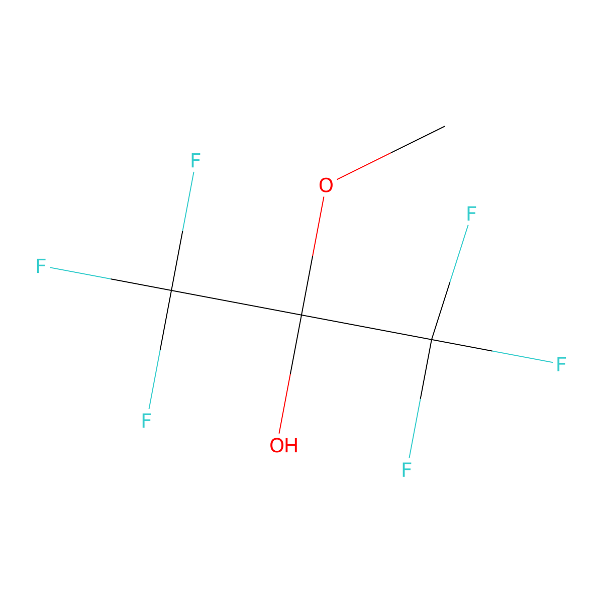 1,1,1,3,3,3-Hexafluoro-2-methoxy-2-propanol molecular structure, CAS 662-16-8