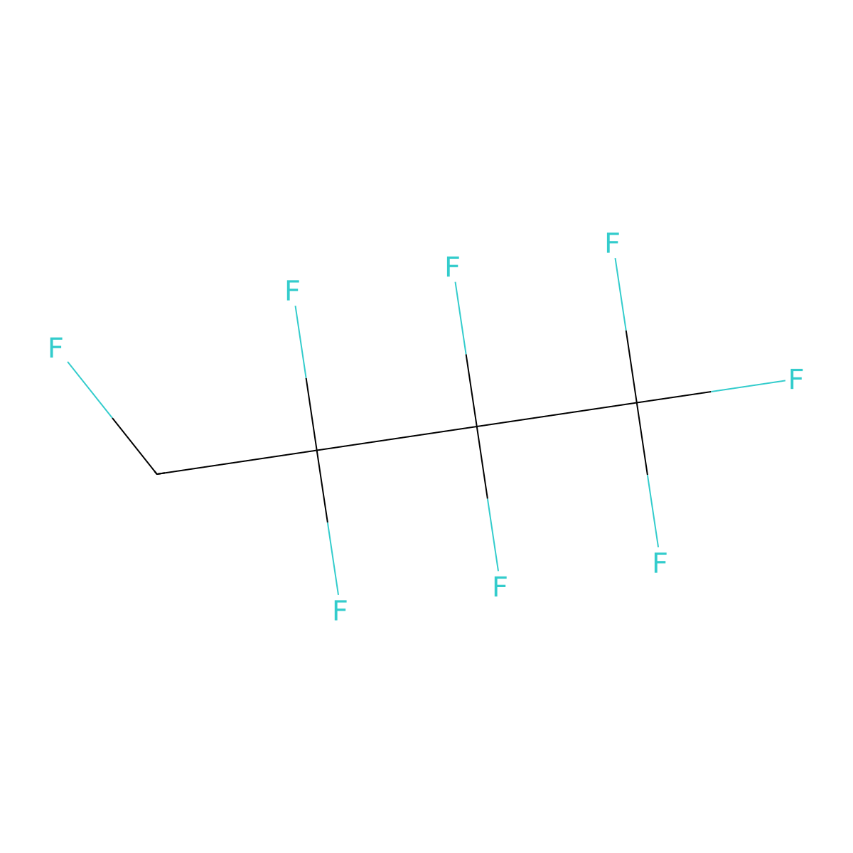 1,1,1,2,2,3,3,4-Octafluorobutane molecular structure, CAS 662-35-1