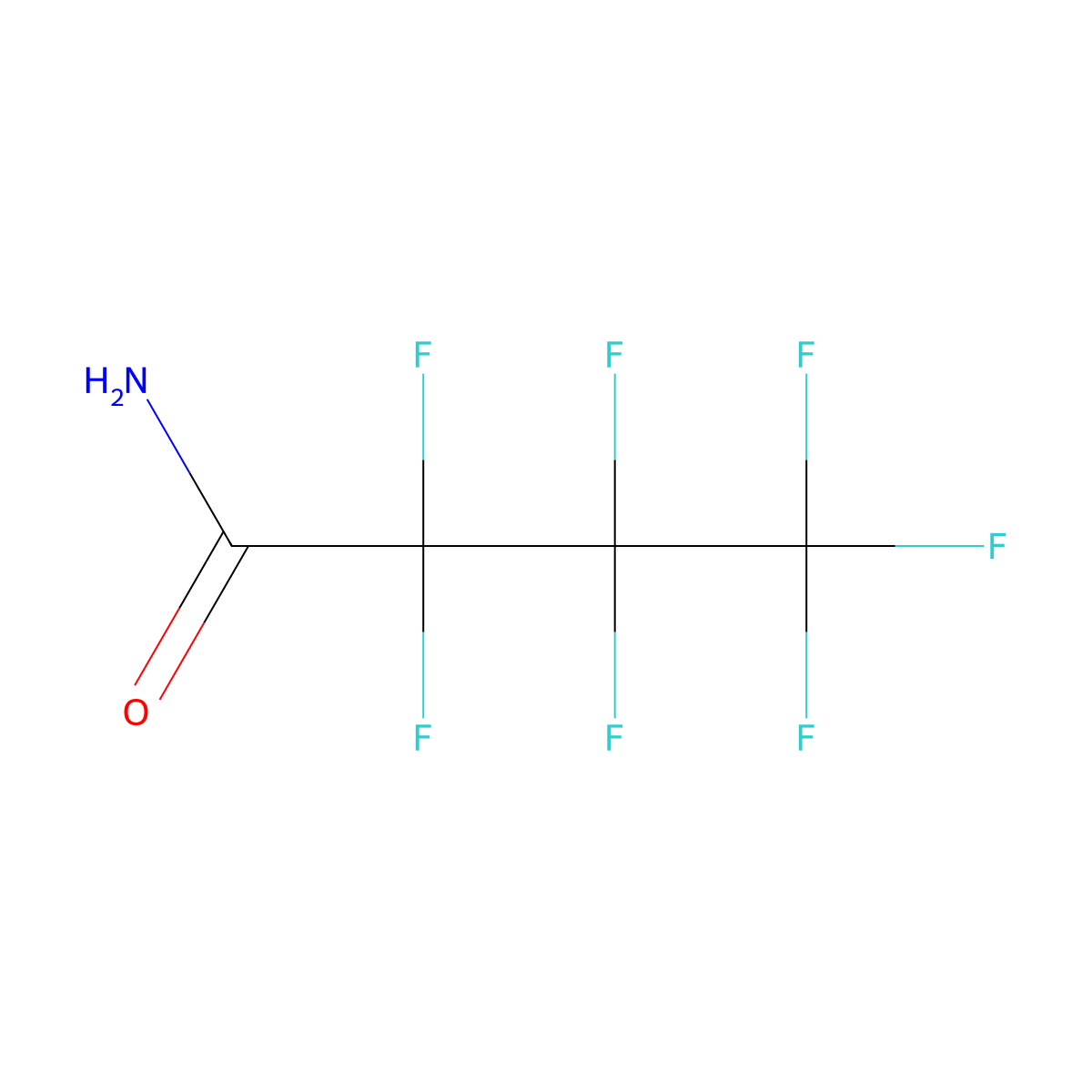 Heptafluorobutyramide molecular structure, CAS 662-50-0