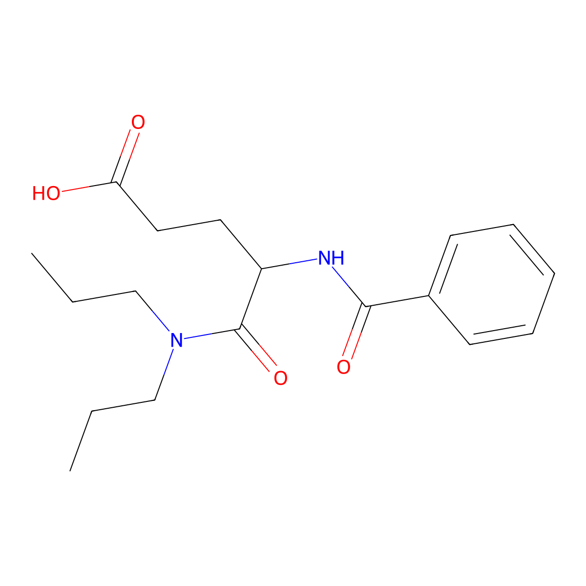 Proglumide molecular structure, CAS 6620-60-6