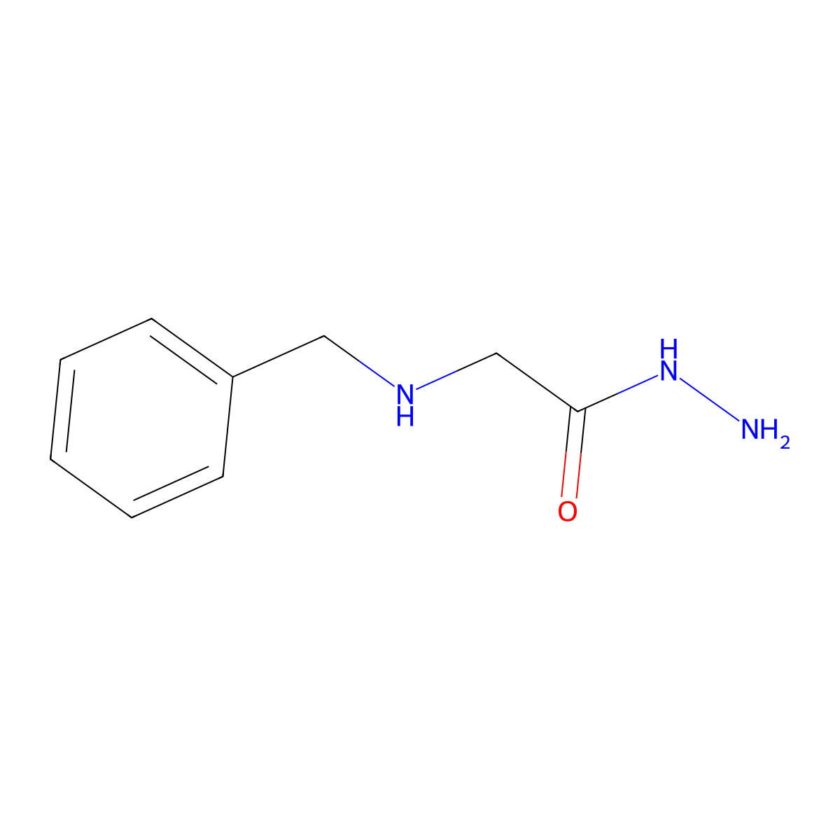 2-(Benzylamino)acetohydrazide molecular structure, CAS 6620-87-7