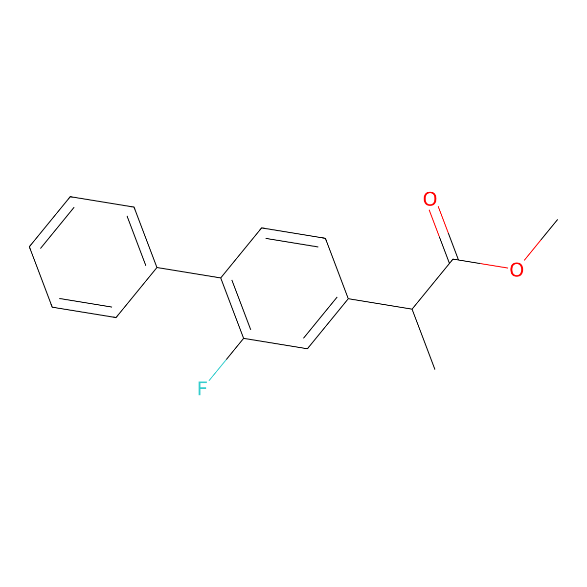 Flurbiprofen Methyl Ester molecular structure, CAS 66202-86-6
