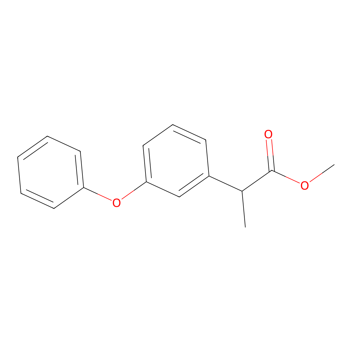 Methyl 2-(3-phenoxyphenyl)propanoate molecular structure, CAS 66202-87-7