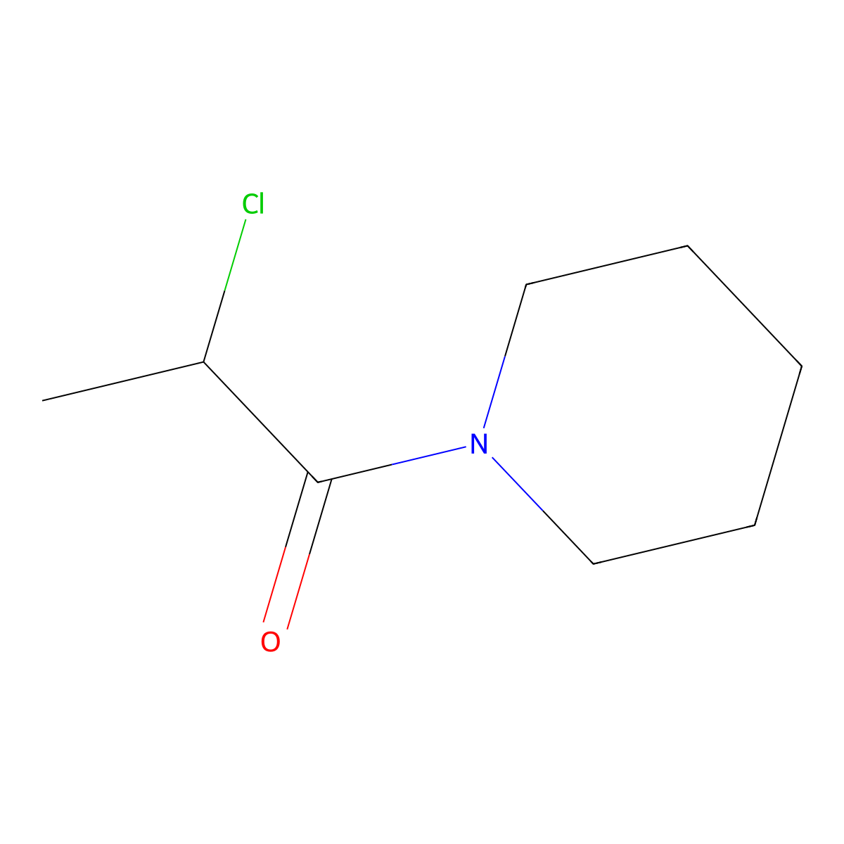 2-Chloro-1-(piperidin-1-yl)propan-1-one molecular structure, CAS 66203-96-1