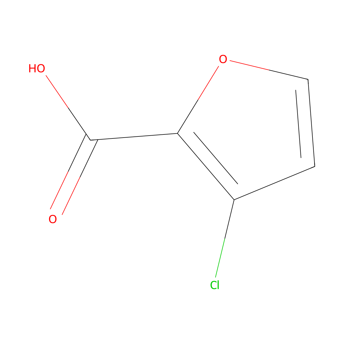 3-Chlorofuran-2-carboxylic acid molecular structure, CAS 66204-31-7