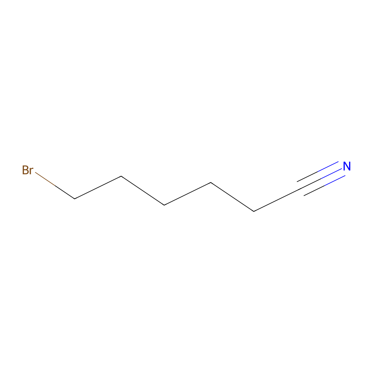 6-Bromohexanenitrile molecular structure, CAS 6621-59-6