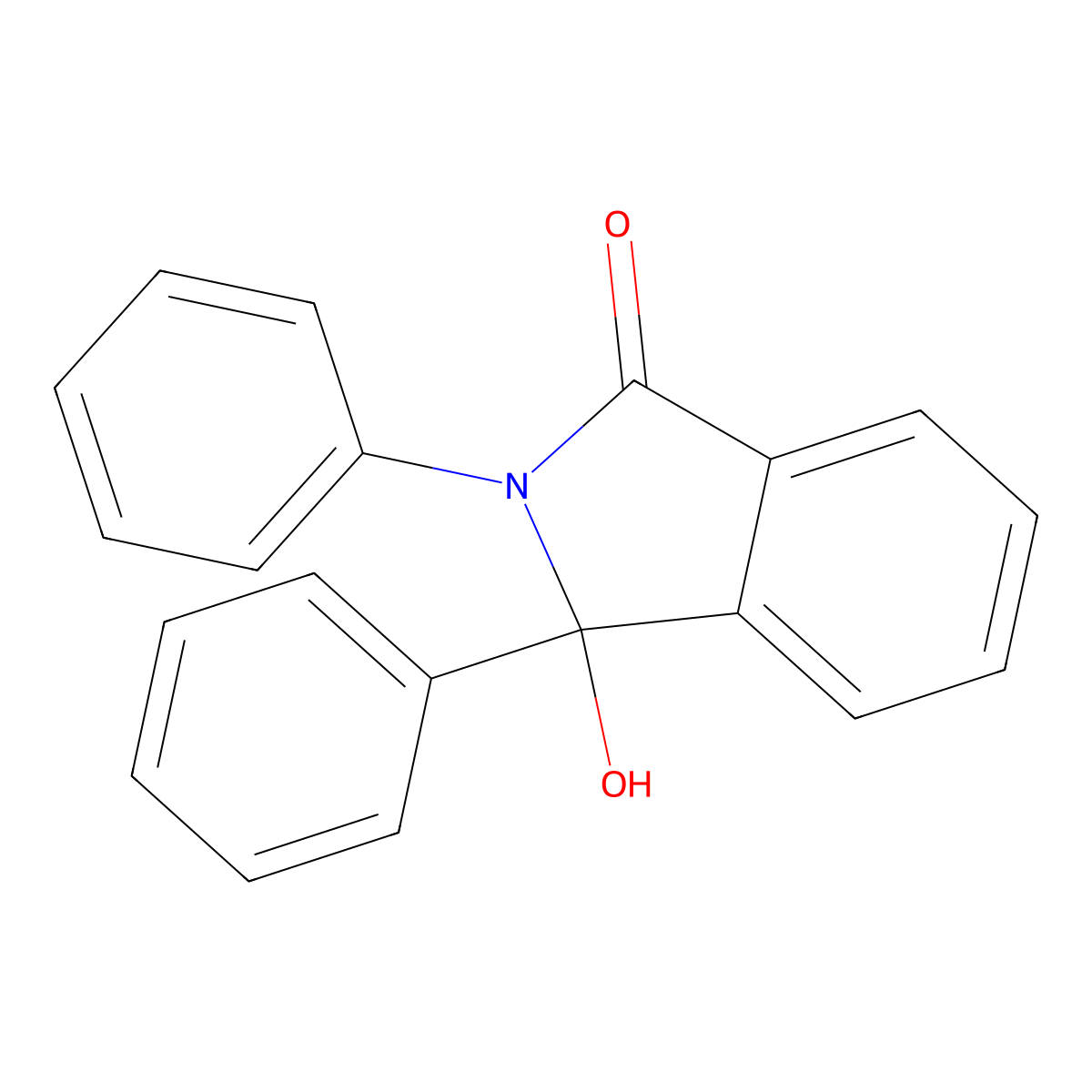 3-Hydroxy-2,3-diphenylisoindol-1-one molecular structure, CAS 6621-97-2