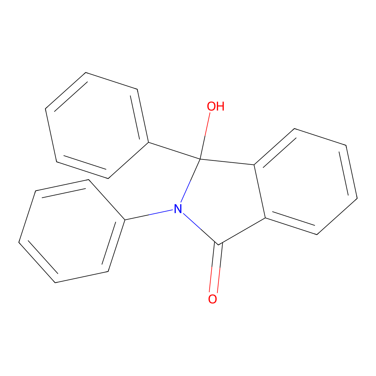3-Hydroxy-2,3-diphenylisoindol-1-one molecular structure, CAS 6621-97-2