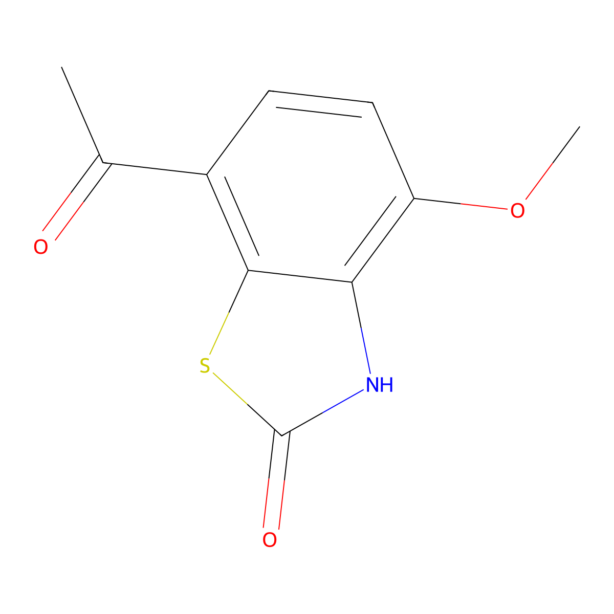 7-Acetyl-4-methoxybenzo[d]thiazol-2(3H)-one molecular structure, CAS 662111-32-2