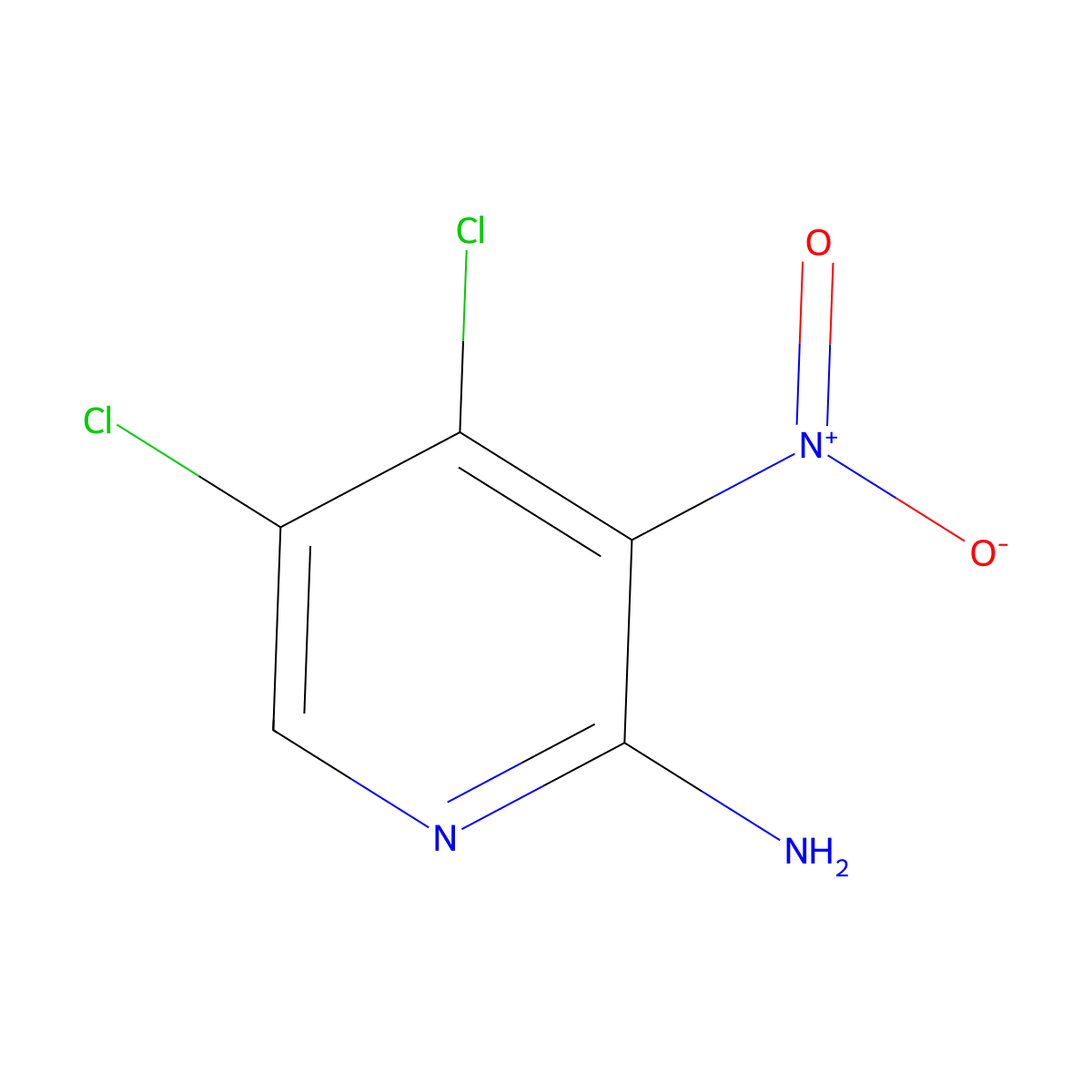 2-Amino-4,5-dichloro-3-nitropyridine molecular structure, CAS 662116-67-8