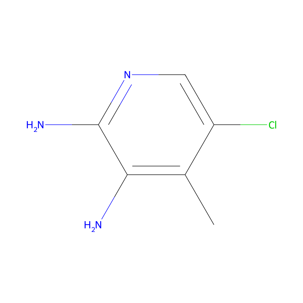 5-Chloro-4-methylpyridine-2,3-diamine molecular structure, CAS 662117-20-6