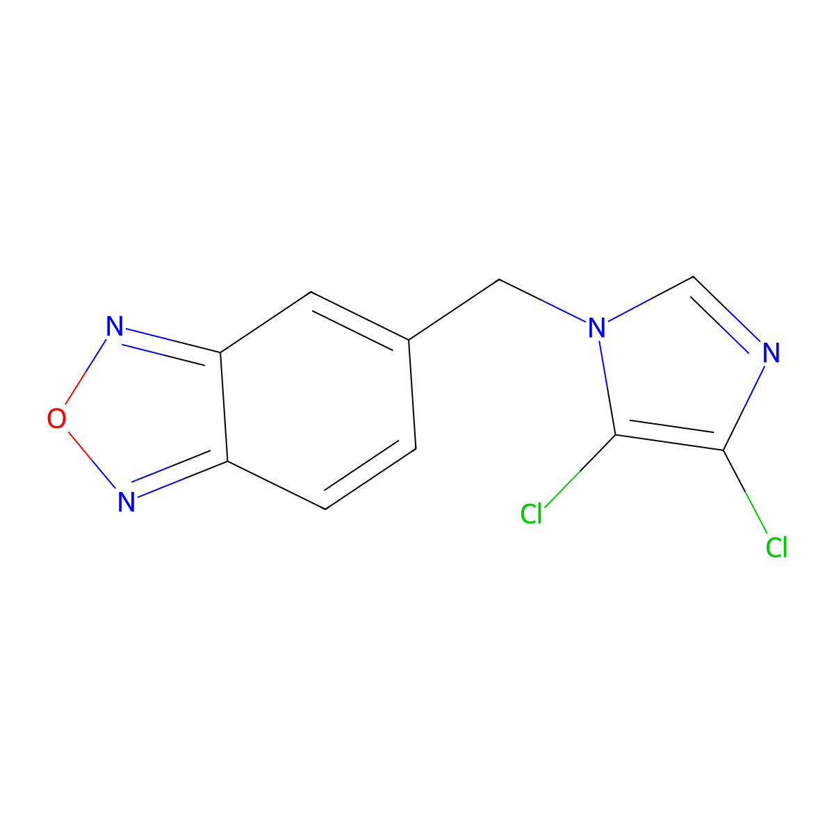 5-[(4,5-Dichloroimidazol-1-yl)methyl]-2,1,3-benzoxadiazole molecular structure, CAS 662138-58-1