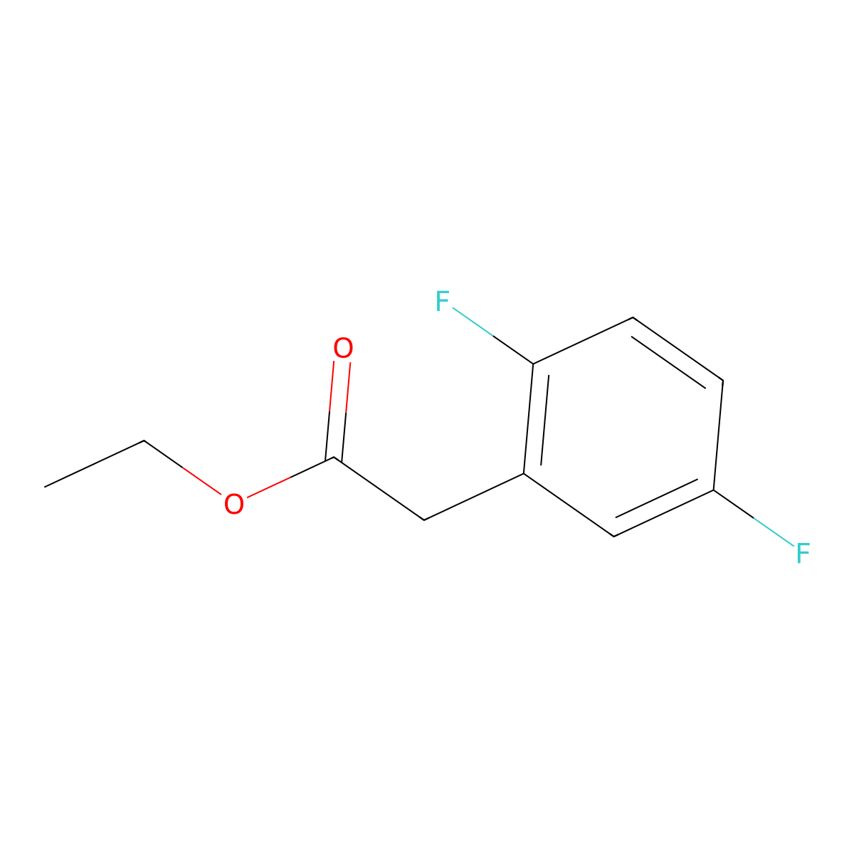 Ethyl 2-(2,5-difluorophenyl)acetate molecular structure, CAS 662138-60-5