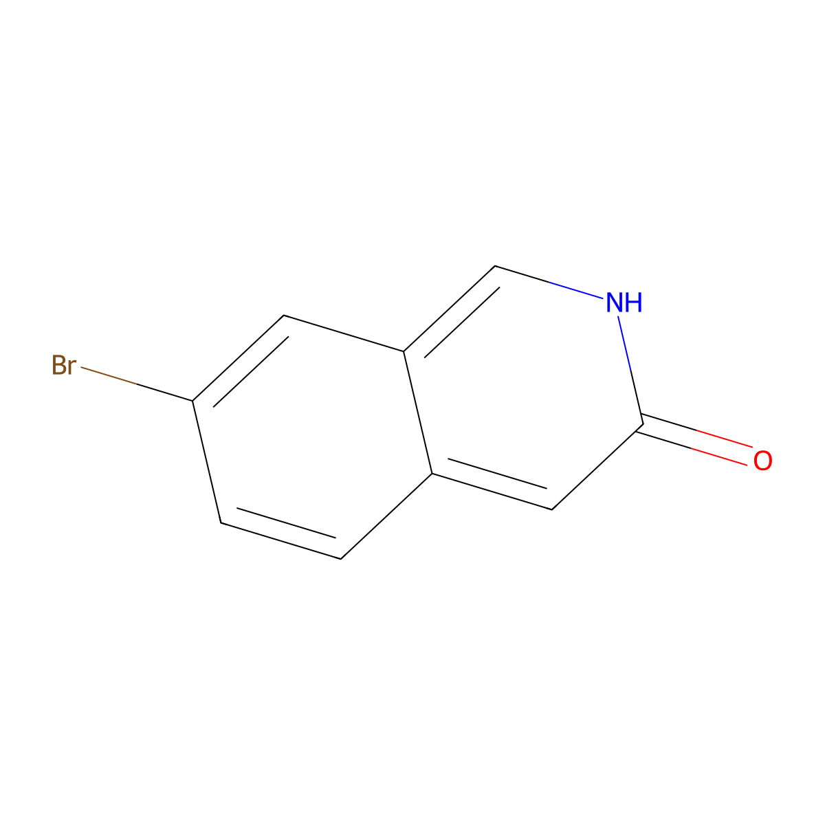 7-Bromo-3-hydroxyisoquinoline molecular structure, CAS 662139-46-0