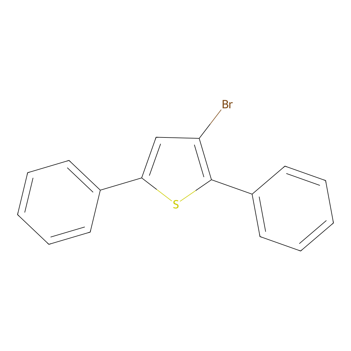 3-Bromo-2,5-diphenylthiophene molecular structure, CAS 662143-74-0