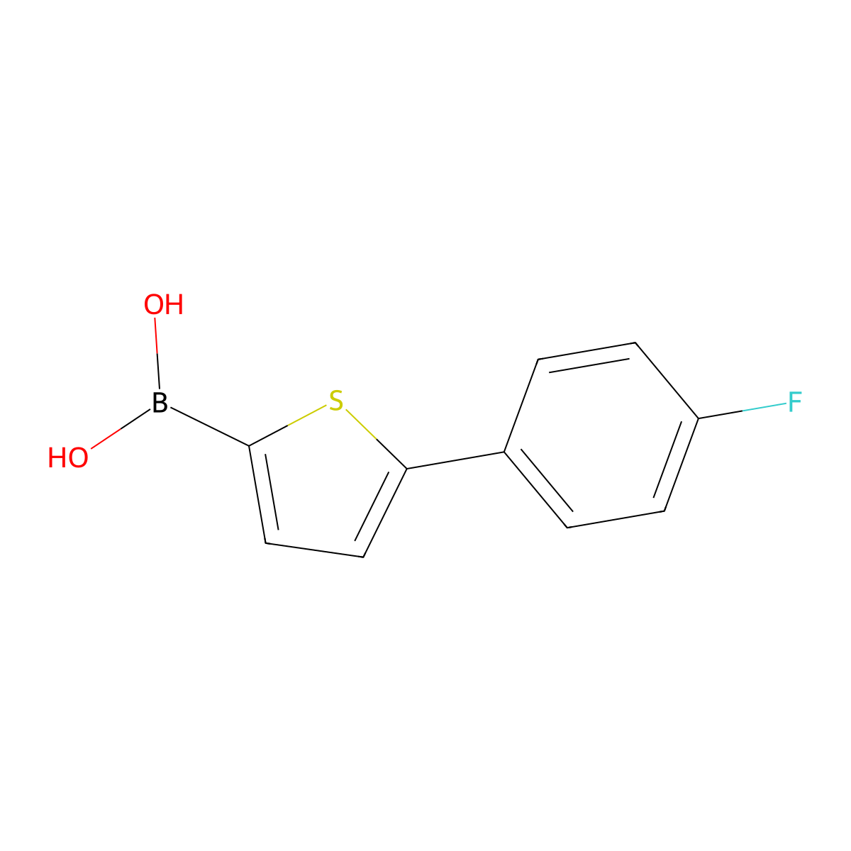 5-(4-Fluorophenyl)thiophen-2-ylboronic acid molecular structure, CAS 662143-94-4