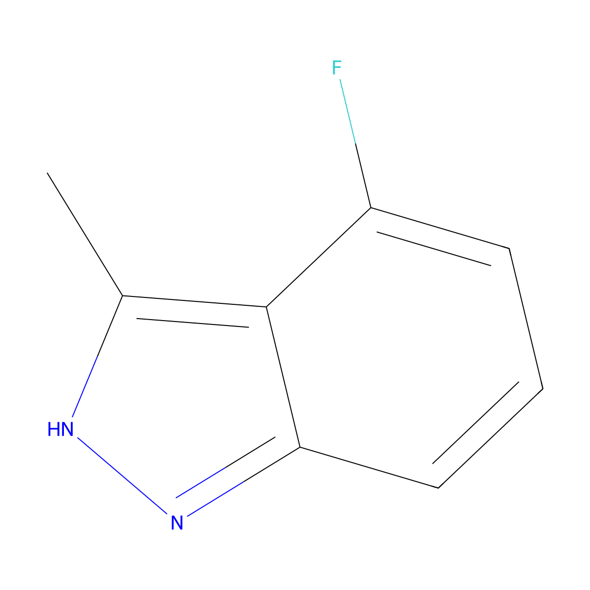 4-Fluoro-3-methyl-1H-indazole molecular structure, CAS 662146-05-6