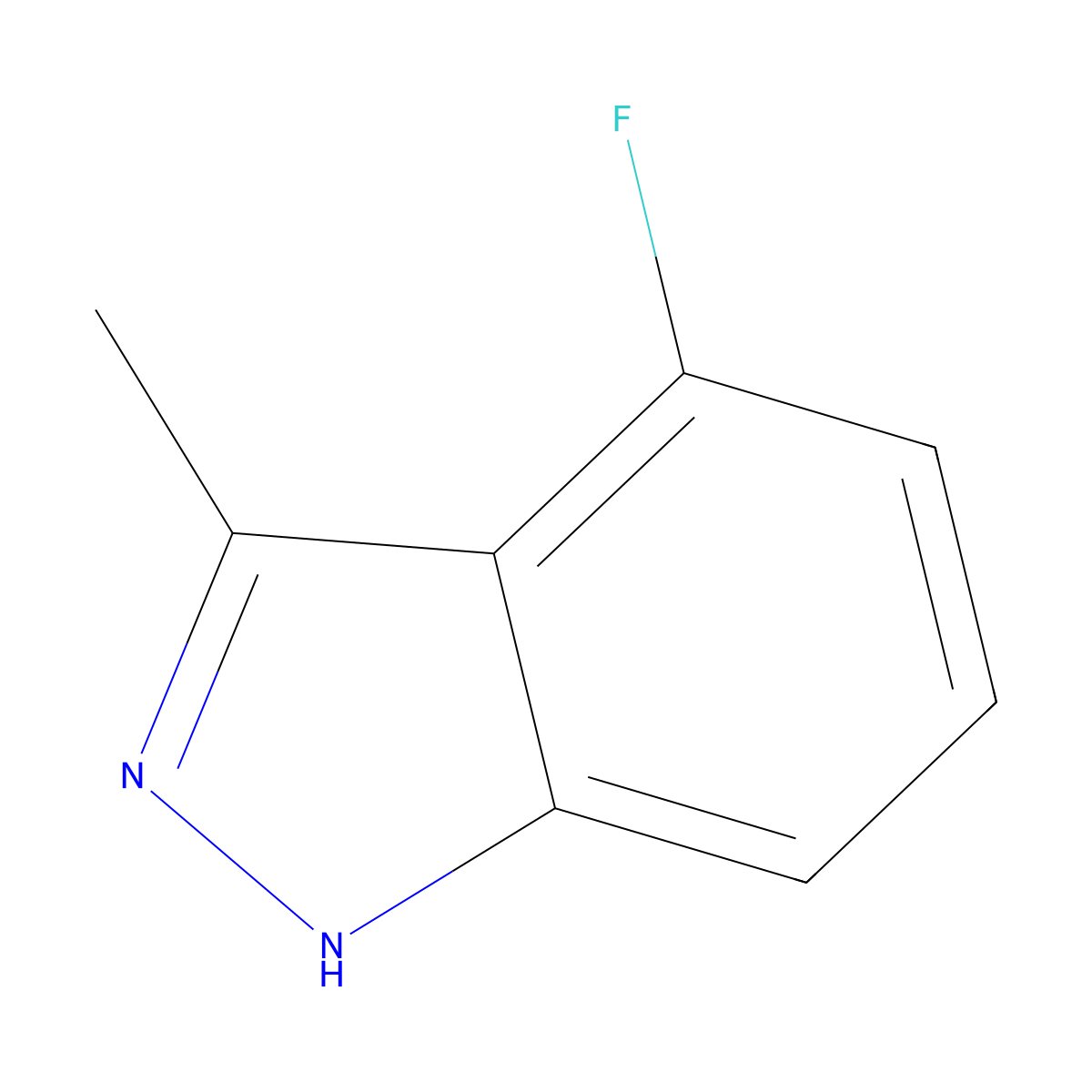 4-Fluoro-3-methyl-1H-indazole molecular structure, CAS 662146-05-6