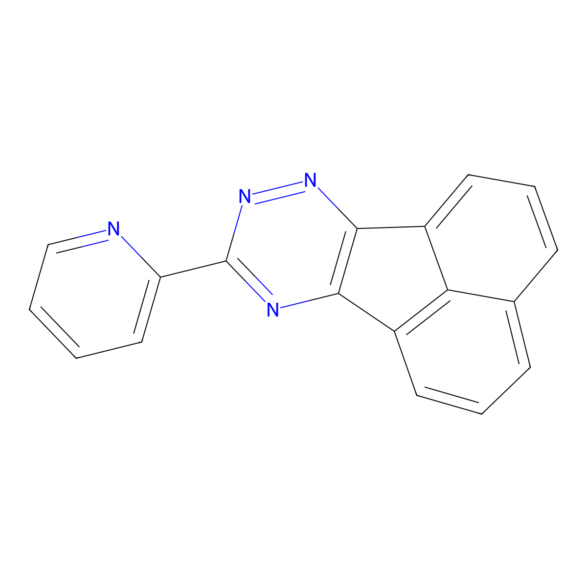 9-(Pyridin-2-yl)acenaphtho[1,2-e][1,2,4]triazine molecular structure, CAS 66215-08-5