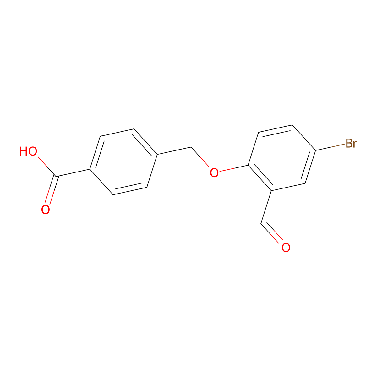 4-[(4-Bromo-2-formylphenoxy)methyl]benzoic acid molecular structure, CAS 662154-16-7