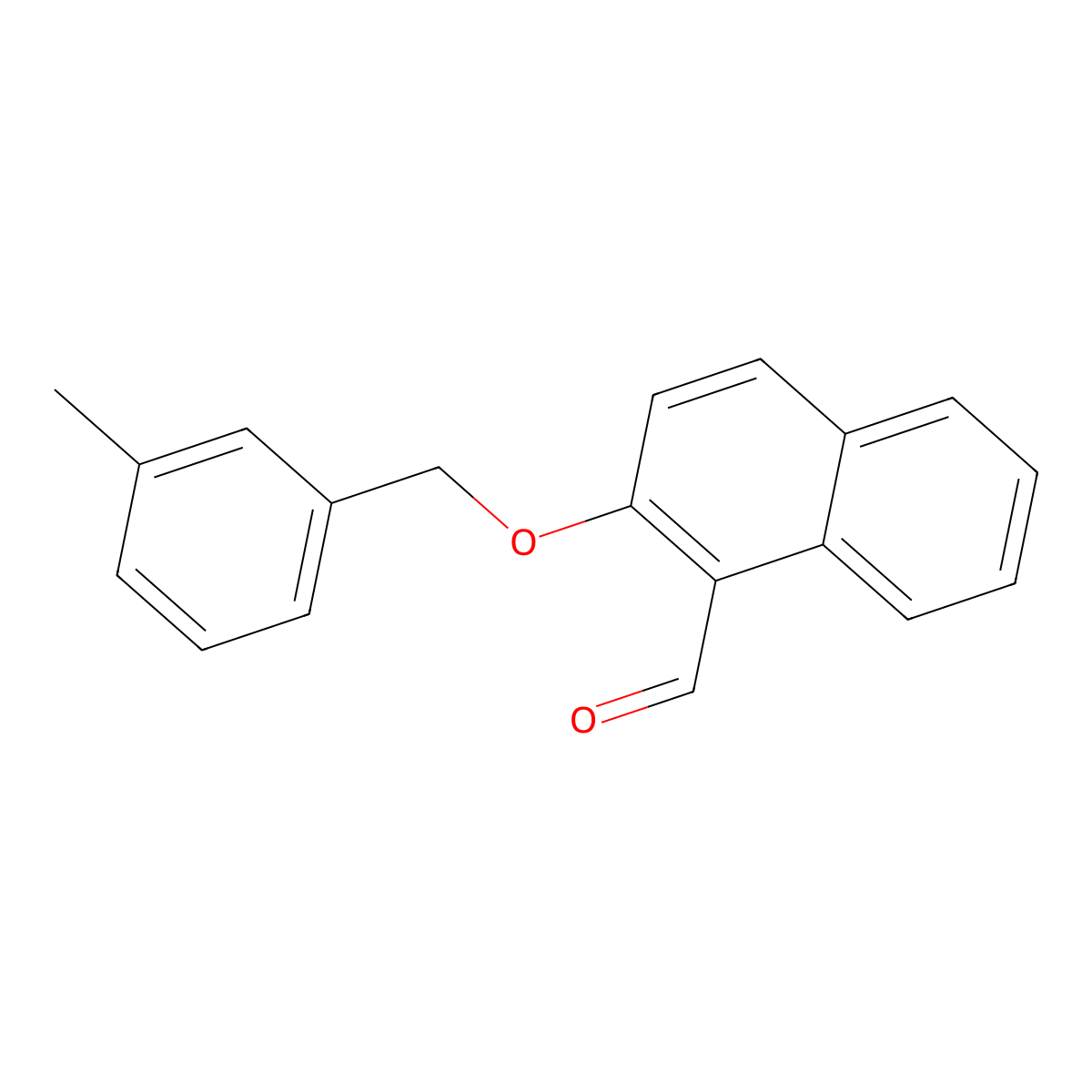 2-[(3-Methylbenzyl)oxy]naphthalene-1-carbaldehyde molecular structure, CAS 662159-46-8