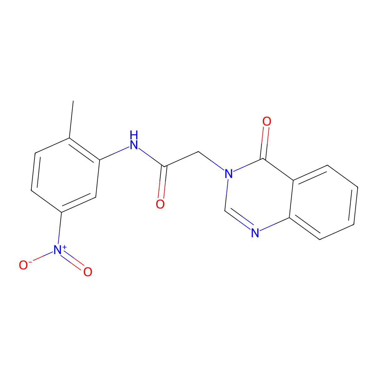 N-(2-methyl-5-nitrophenyl)-2-(4-oxoquinazolin-3-yl)acetamide molecular structure, CAS 662159-60-6