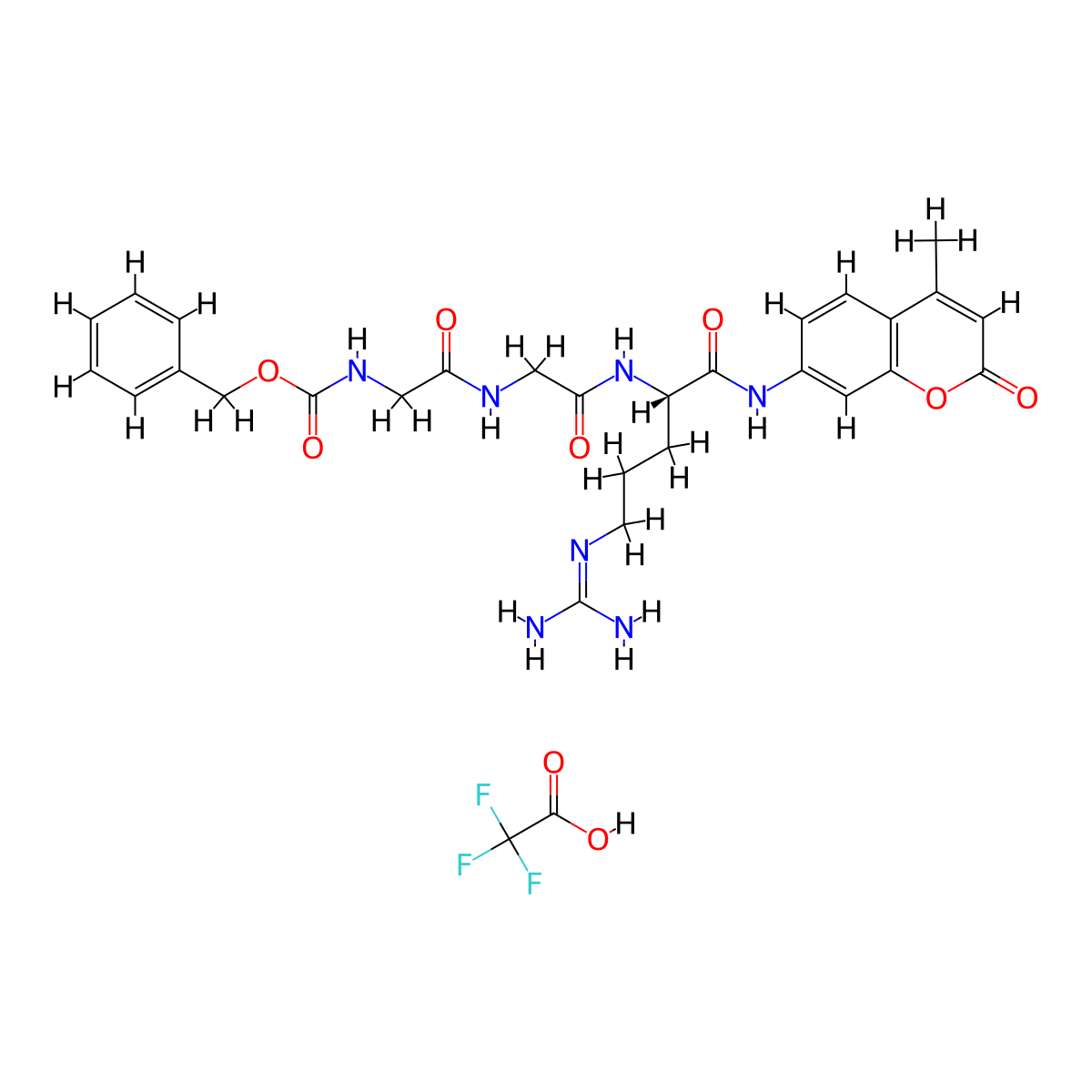 Z-Gly-Gly-Arg-AMC TFA molecular structure, CAS 66216-79-3