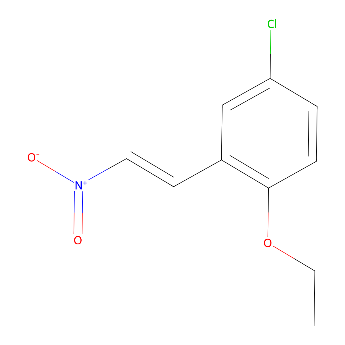 4-Chloro-1-ethoxy-2-(2-nitroethenyl)benzene molecular structure, CAS 662161-05-9