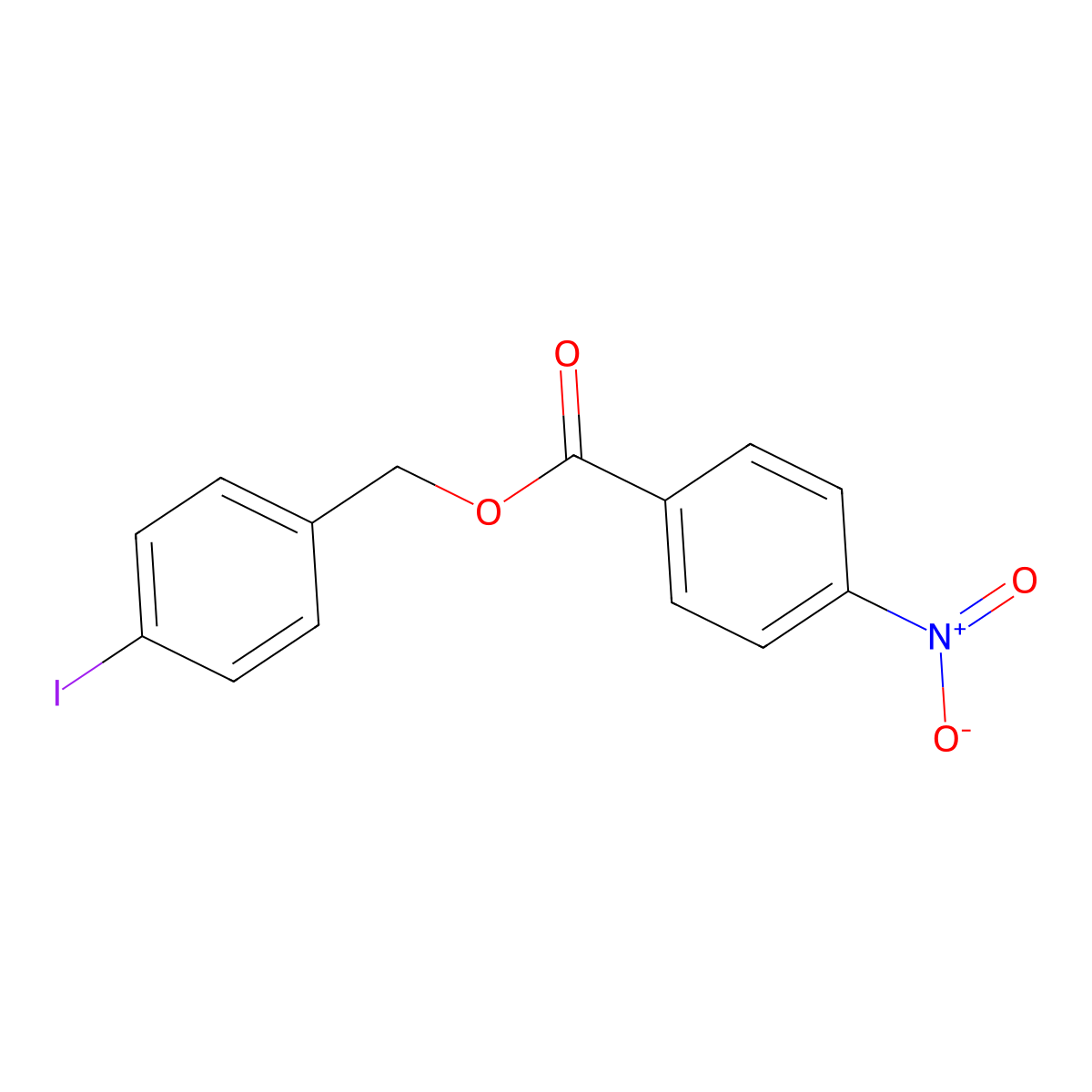 4-Iodobenzyl 4-nitrobenzoate molecular structure, CAS 662162-35-8