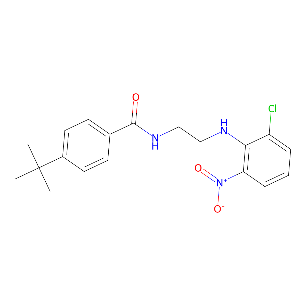 4-tert-butyl-N-[2-(2-chloro-6-nitroanilino)ethyl]benzamide molecular structure, CAS 662163-60-2