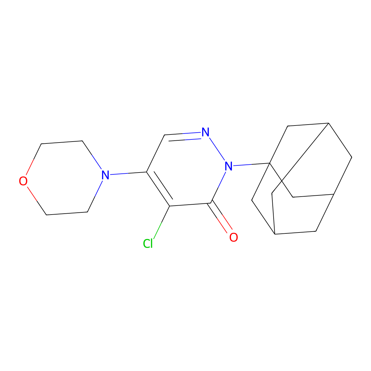 2-(1-Adamantyl)-4-chloro-5-morpholin-4-ylpyridazin-3-one molecular structure, CAS 662163-80-6