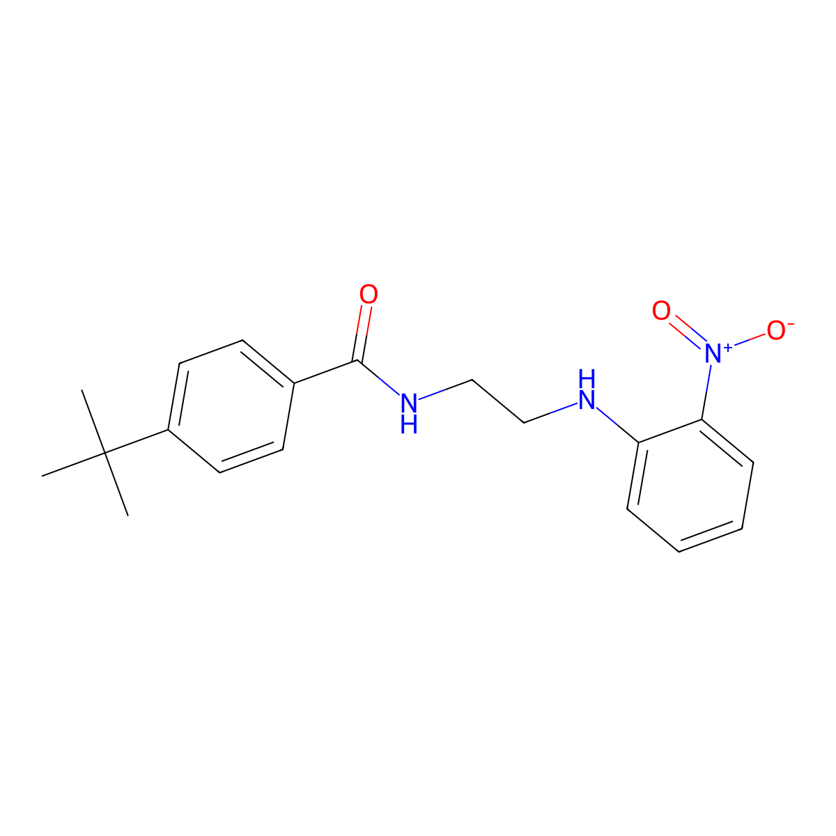 4-tert-butyl-N-[2-(2-nitroanilino)ethyl]benzamide molecular structure, CAS 662163-97-5