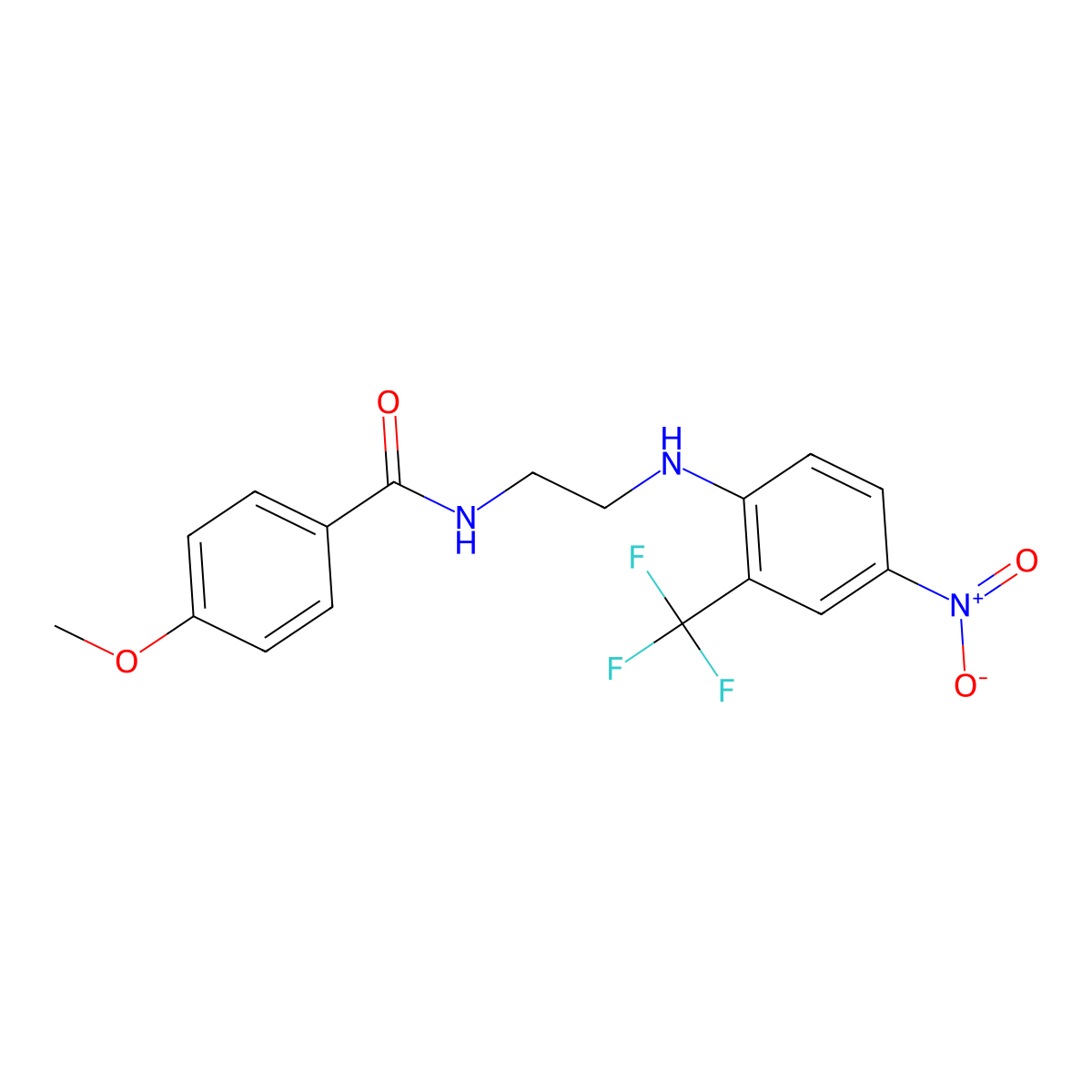 4-methoxy-N-[2-[4-nitro-2-(trifluoromethyl)anilino]ethyl]benzamide molecular structure, CAS 662164-00-3