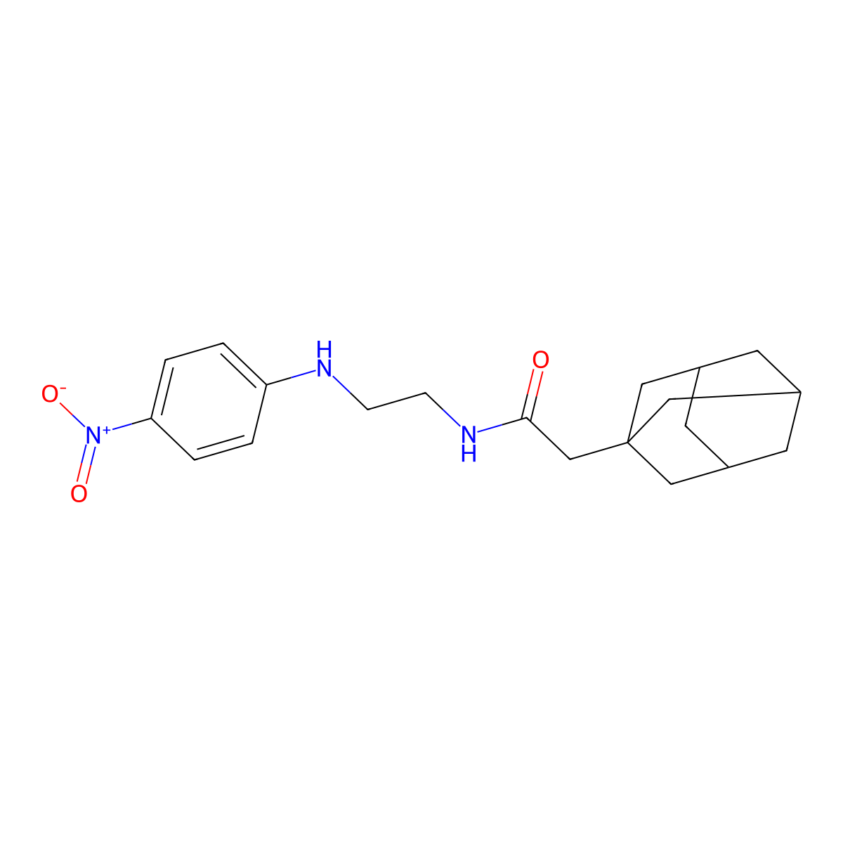 2-(1-adamantyl)-N-[2-(4-nitroanilino)ethyl]acetamide molecular structure, CAS 662164-48-9