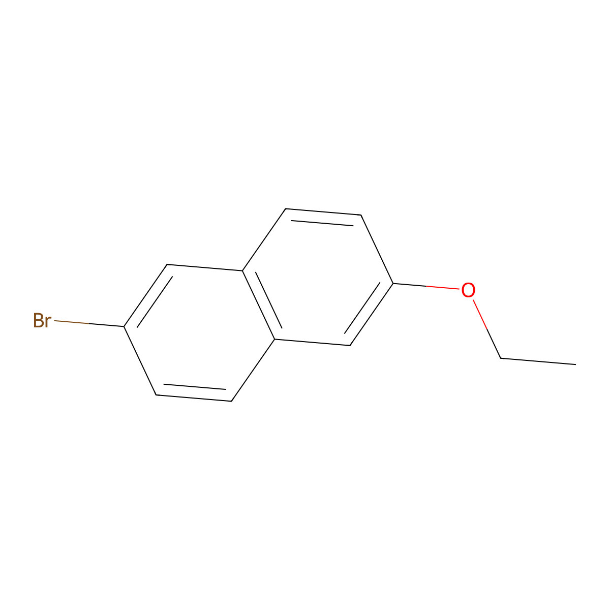 2-Bromo-6-ethoxynaphthalene molecular structure, CAS 66217-19-4