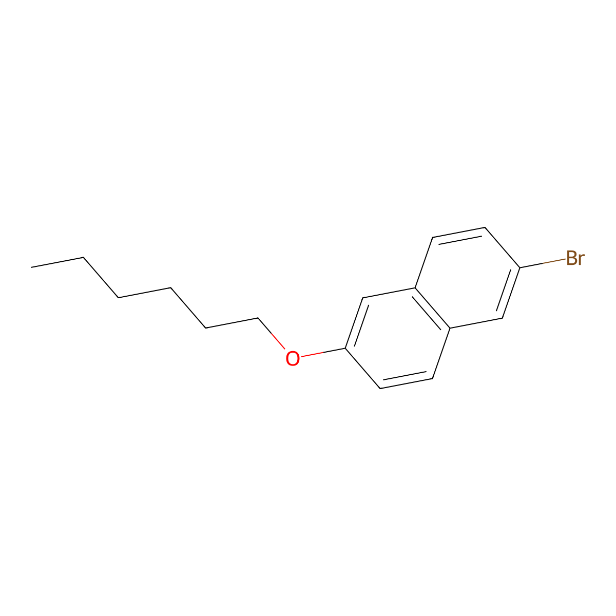 2-Bromo-6-(hexyloxy)naphthalene molecular structure, CAS 66217-21-8