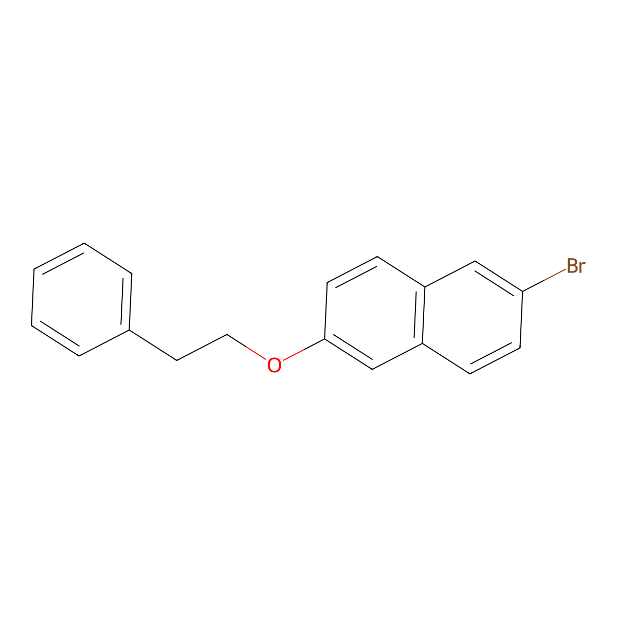 2-Bromo-6-(2-phenylethoxy)naphthalene molecular structure, CAS 66217-24-1
